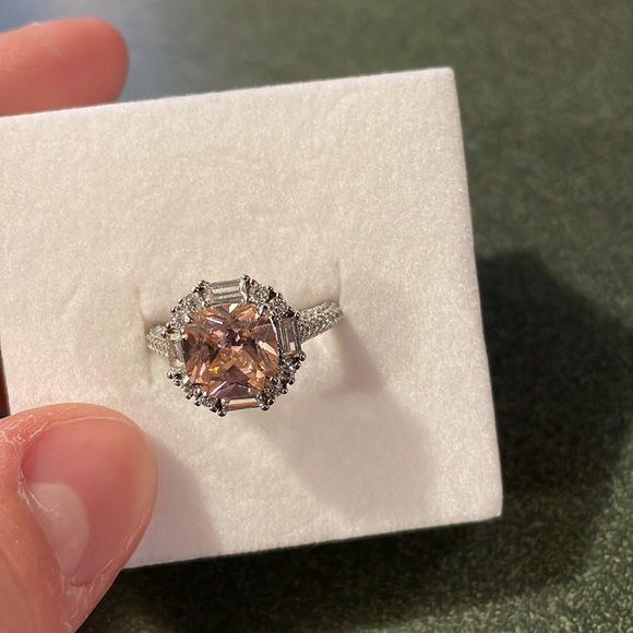 Ring bomb party: pink cubic zirconia.925 sterling silver ring - Picture 5 of 7